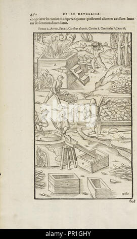 Pagina 460 Agricolae Georgii De re metallica: libri XII. Quibus officia, instrumenta, machinae, ac omnia deni, que, ad metallicam Foto Stock