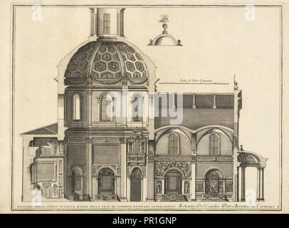 Spaccato della Chiesa di Santa Maria della Pace de Canonici Regolari Lateranensi, Stvdio d'architettvra civile sopra Foto Stock