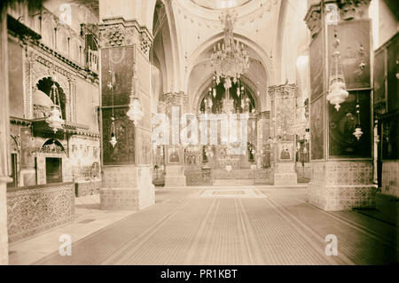 Chiesa di San Giacomo interno Convento Armeno (verso l abside). 1934, Gerusalemme, Israele Foto Stock