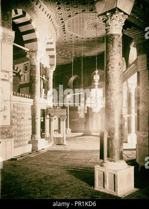 Cupola della roccia. interno. 1934, Gerusalemme, Israele Foto Stock