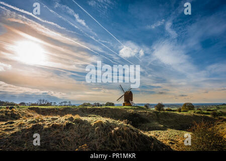 Il mulino a vento di Brill, UK. Foto Stock