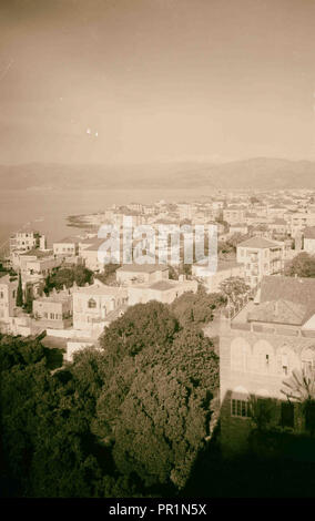 Beirut dall'università americana. 1900, Libano Foto Stock