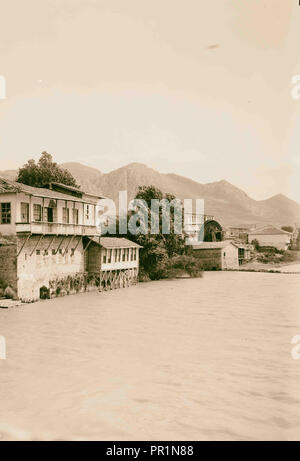 Antiochia da bridge 1900, Antiochia sull Oronte è un antica città greco-romana sul lato orientale del fiume Oronte. Foto Stock