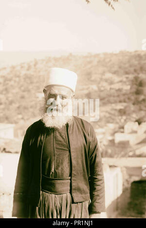 I Drusi uomo 1898, Medio Oriente, Israele e/o la Palestina Foto Stock