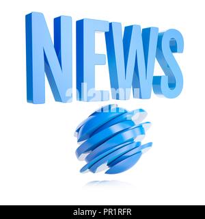 News logo, illustrazione. Foto Stock
