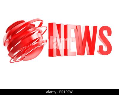 News logo, illustrazione. Foto Stock