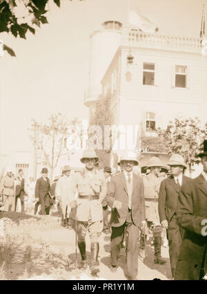 Herbert Samuel a colonia ebrea, luglio 1920, Medio Oriente, Israele e/o la Palestina Foto Stock