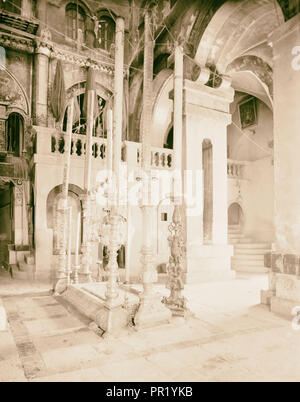 La Via Dolorosa, inizio a Santo Stefano Gate. Salita al Calvario. 1900, Gerusalemme, Israele Foto Stock