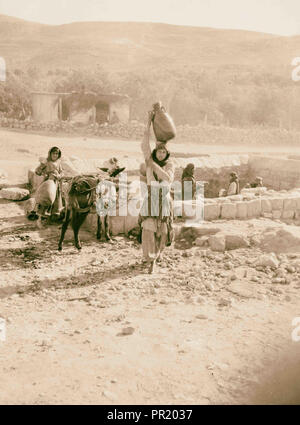 Viste del nord. La molla a Cana di Galilea. 1900, Israele, Kafr Kannā Foto Stock