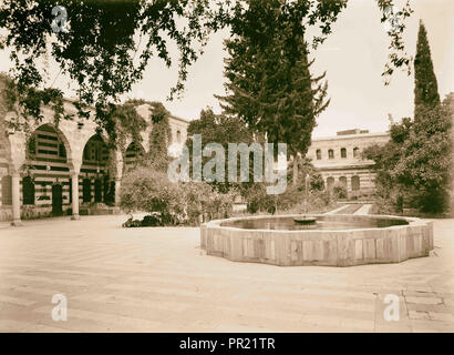 Damasco, Palais Azem. Vista generale del cortile guardando ad est. 1940, in Siria, a Damasco Foto Stock