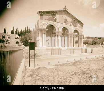 Stile bizantino fa ade del Getsemani Basilica, Chiesa di tutte le nazioni o chiesa dell agonia 1934, Gerusalemme, Israele Foto Stock