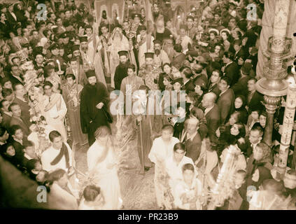 Calendario delle cerimonie religiose in Ger. [Cioè Gerusalemme] Easter Periodo 1941. Siro-ortodossa Domenica delle Palme processione Foto Stock