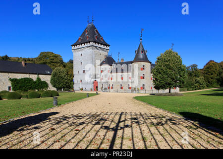 Il medievale castello Jemeppe in Hargimont, Belgio Foto Stock