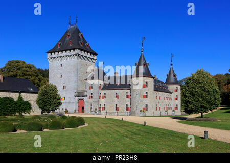 Il medievale castello Jemeppe in Hargimont (provincia di Lussemburgo), Belgio Foto Stock