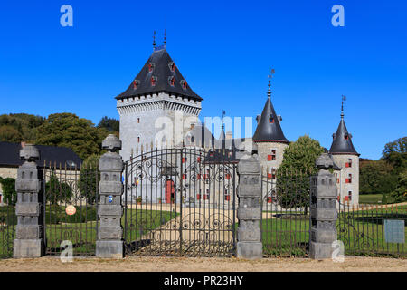 La bellissima medievale castello Jemeppe in Hargimont (provincia di Lussemburgo), Belgio Foto Stock