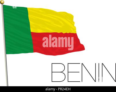Bandiera del Benin, africa, illustrazione vettoriale Illustrazione Vettoriale
