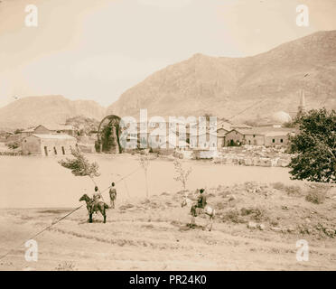 Waterwheel ad Antiochia, la Turchia. 1898, Turchia, Antiochia Foto Stock