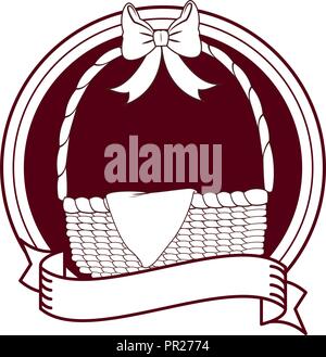 Svuotare le uova di pasqua di basket Illustrazione Vettoriale