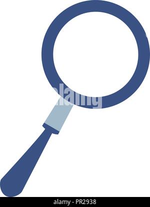 Lente di ingrandimento simbolo Illustrazione Vettoriale
