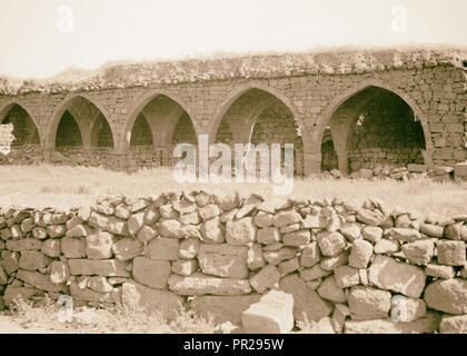 Jebel el-Drusi & Hauran. Ezraa. Resti della chiesa paleocristiana. 1938, Siria, Izra Foto Stock