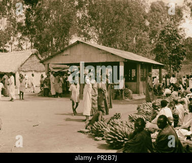 Uganda. Da Hoima a Fort Portal. Il nativo di mercato. 1936, Uganda Foto Stock