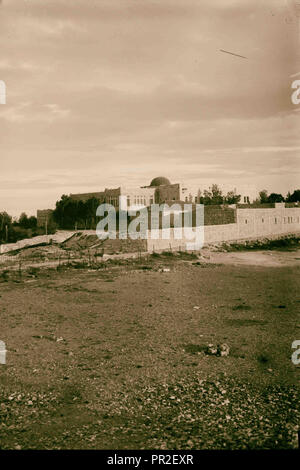 Università ebraica e Lord Balfour visita dell'Università Ebraica. 1918, Gerusalemme, Israele Foto Stock