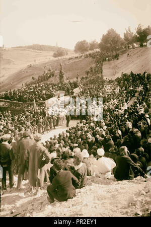 Università ebraica e Lord Balfour visita dell apertura dell'Università Ebraica. 1925, Gerusalemme, Israele Foto Stock