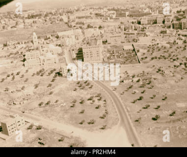 Foto aeree, sul mare di Galilea & Jerus. [Cioè Gerusalemme], Giordania R. [cioè, Fiume], Amman. Fotografia mostra vista aerea Foto Stock