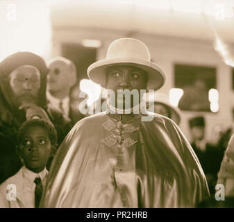 Regina di Abissinia, Sett. 26, 1933 l'Imperatrice Menen Asfaw (1883-1962), moglie dell'imperatore Haile Selassie dell Etiopia Foto Stock