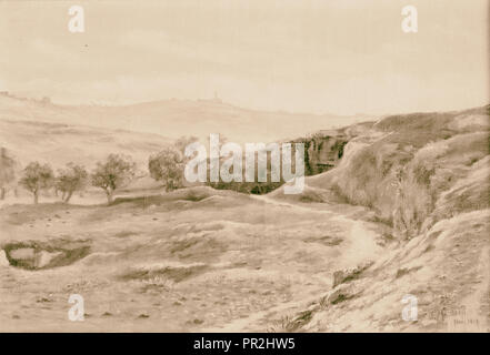 Pellicole negative della mia pittura di Wady Joz. 1925, Gerusalemme, Israele Foto Stock