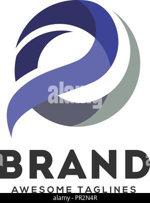 La lettera e il logo colorato disegno vettoriale. Lettera di Creative e schermo piatto a colori e concetto di logo illustrazione. Illustrazione Vettoriale