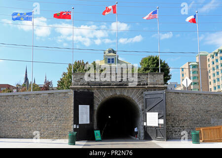 Il Canada è il primo tunnel ferroviario a Brockville, Ontario, Canada Foto Stock