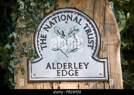 Alderley Edge, Cheshire, segno Foto Stock
