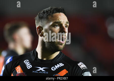 Il 27 settembre 2018 , AJ Bell Stadium, Manchester, Inghilterra; Betfred Super League Qualificazioni, Salford Red Devils v Toulouse Olympique, Luca Gale del Castleford Tigers Credito: Richard Long/news immagini Foto Stock