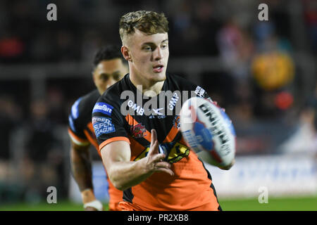 Il 27 settembre 2018 , AJ Bell Stadium, Manchester, Inghilterra; Betfred Super League Qualificazioni, Salford Red Devils v Toulouse Olympique, Jake Trueman di Castleford Tigers Credito: Richard Long/news immagini Foto Stock