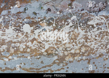 Una pittura astratta. Vista ingrandita di un originale pittura acrilica Foto Stock