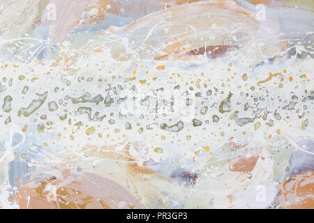 Bellissimo luminoso acquerello astratto dipinto a mano sullo sfondo. Foto Stock