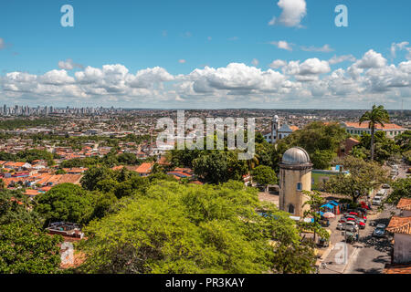 Vista aerea dell'Osservatorio Astronomico, costruito nel 1860, in Olinda, Pernambuco, Brasile Foto Stock