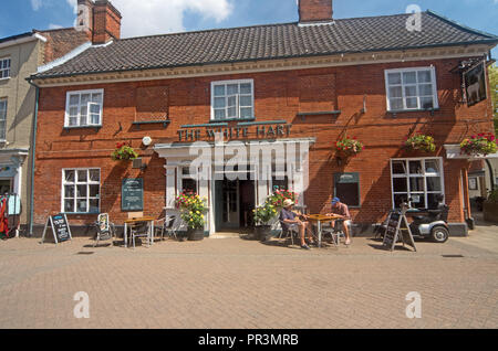 Halesworth Suffolk Il White Hart Pub Foto Stock