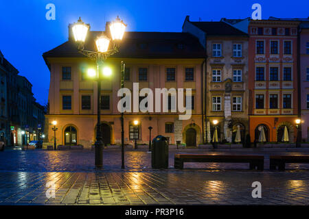 Cracovia in Polonia - Agosto 27, 2017: street vista del centro della città di Cracovia in Polonia Foto Stock