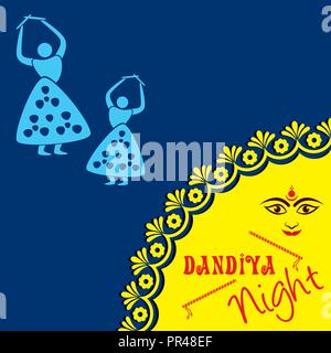 Illustrazione di Navratri e Garba utsav greeting card stock vector Illustrazione Vettoriale