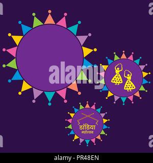 Illustrazione di Navratri e Garba utsav greeting card stock vector Illustrazione Vettoriale