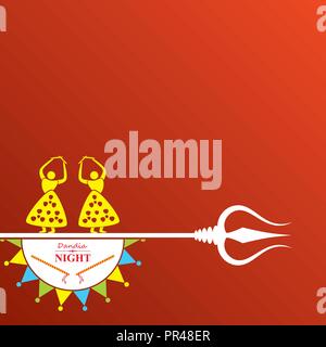 Illustrazione di Navratri e Garba utsav greeting card stock vector Illustrazione Vettoriale