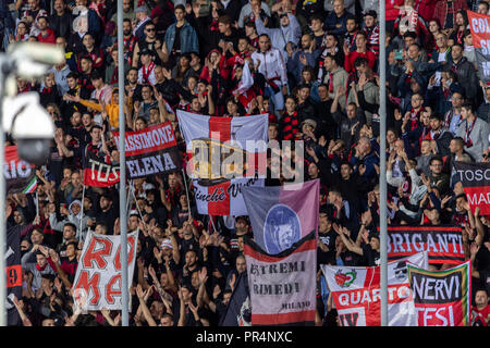 Sostenitori (Milano) durante l'italiano 'Serie A' match tra Empoli 1-1 Milano al Carlo Castellani Stadium il 27 settembre , 2018 a Empoli, Italia. (Foto di Maurizio Borsari/AFLO) Foto Stock