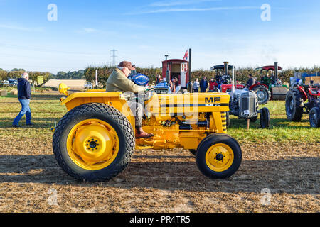 Poco Carlton, Nottinghamshire, Regno Unito: 29 Settembre 2018: aratura a Southwell match è la più grande agricolo di una mostra per un giorno nel Nottinghamshire, istituito nel 1855 e gestito da un comitato composto di uomini di affari locali e gli appassionati di rurale. La mostra annuale si è svolta in un luogo diverso ogni anno con 2018 che si terrà a poco Carlton. Credito: Ian Francesco/Alamy Live News Foto Stock