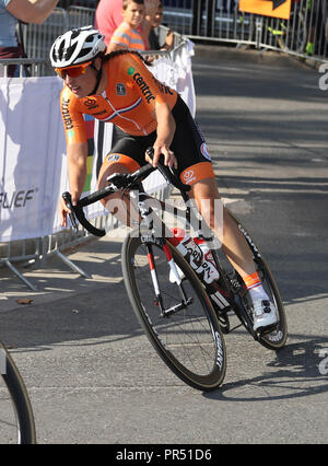 Innsbruck, Austria. Il 29 settembre 2018. Ellen Van dyjk (Nederlandt) durante il 2018 strada UCI Campionati del mondo, le donne elite la gara su strada il 29 settembre 2018 a Innsbruck, Austria - Photo Laurent Lairys / DPPI Credito: Laurent Lairys/Agence Locevaphotos/Alamy Live News Foto Stock