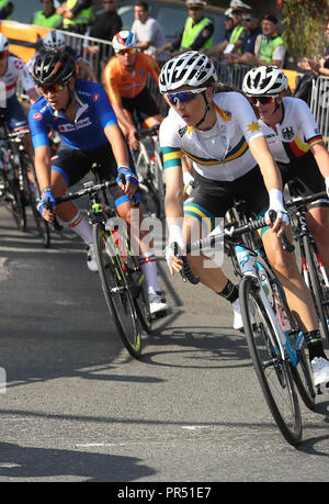 Innsbruck, Austria. Il 29 settembre 2018. Amanda Spratt (Australie) durante il 2018 strada UCI Campionati del mondo, le donne elite la gara su strada il 29 settembre 2018 a Innsbruck, Austria - Photo Laurent Lairys / DPPI Credito: Laurent Lairys/Agence Locevaphotos/Alamy Live News Foto Stock