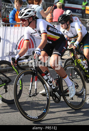 Innsbruck, Austria. Il 29 settembre 2018. Liane Lippert (Germania) durante il 2018 strada UCI Campionati del mondo, le donne elite la gara su strada il 29 settembre 2018 a Innsbruck, Austria - Photo Laurent Lairys / DPPI Credito: Laurent Lairys/Agence Locevaphotos/Alamy Live News Foto Stock