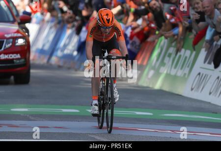 Innsbruck, Austria. Il 29 settembre 2018. Anna van der Breggen (Nederlandt) durante il 2018 strada UCI Campionati del mondo, le donne elite la gara su strada il 29 settembre 2018 a Innsbruck, Austria - Photo Laurent Lairys / DPPI Credito: Laurent Lairys/Agence Locevaphotos/Alamy Live News Foto Stock