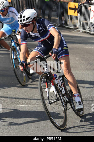 Innsbruck, Austria. Il 29 settembre 2018. Juliette Labous (Francia) durante il 2018 strada UCI Campionati del mondo, le donne elite la gara su strada il 29 settembre 2018 a Innsbruck, Austria - Photo Laurent Lairys / DPPI Credito: Laurent Lairys/Agence Locevaphotos/Alamy Live News Foto Stock